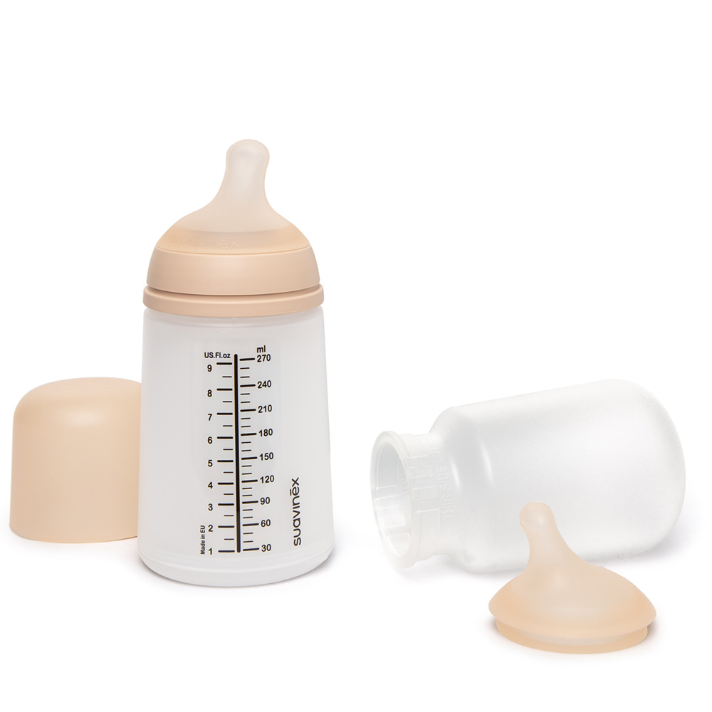 Biberon En Silicone Pour Bébé Cuillère Amovible Facile à Nettoyer