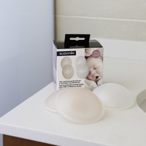 Lot de 2 coupelles recueil-lait et 2 coupelles protectrices Suavinex