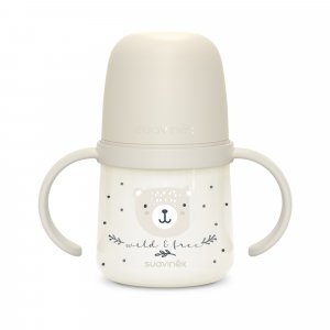 Biberon à anses bébé 150 ml wild&ampfree beige Suavinex