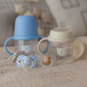 Biberon à anses bébé 150 ml wild&ampfree beige Suavinex