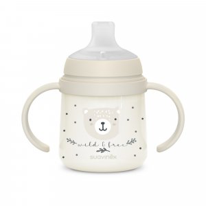 Biberon à anses bébé 150 ml wild&ampfree beige Suavinex