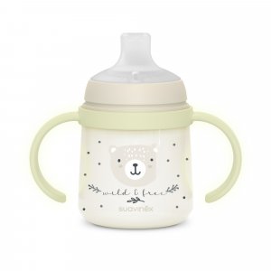 Biberon à anses bébé 150 ml wild&ampfree beige Suavinex