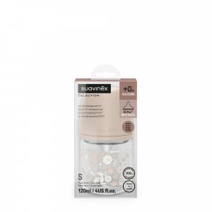 Biberon verre 120 ml avec tétine sx pro s wonderland rose Suavinex