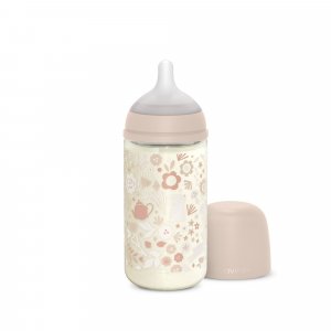 Biberon verre 240 ml avec tétine sx pro m wonderland rose Suavinex