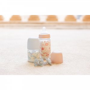 Biberon verre 240 ml avec tétine sx pro m wonderland rose Suavinex