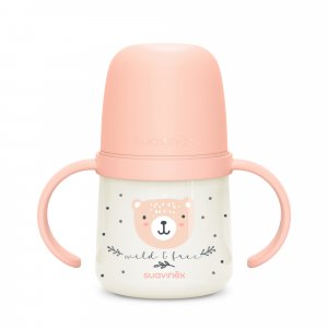 Biberon à anses bébé 150 ml wild&ampfree rose Suavinex
