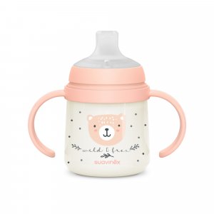Biberon à anses bébé 150 ml wild&ampfree rose Suavinex
