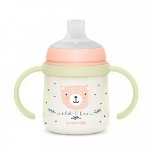 Biberon à anses bébé 150 ml wild&ampfree rose Suavinex