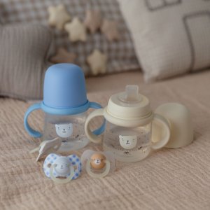 Biberon à anses bébé 150 ml wild&ampfree bleu Suavinex