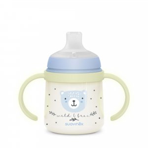 Biberon à anses bébé 150 ml wild&ampfree bleu Suavinex