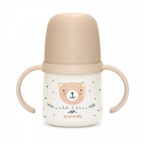 Biberon à anses bébé 150 ml wild&ampfree marron Suavinex