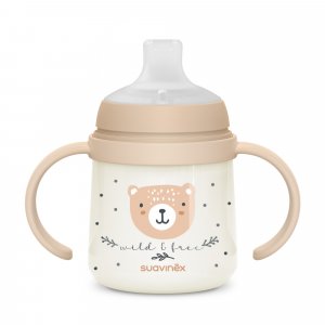 Biberon à anses bébé 150 ml wild&ampfree marron Suavinex