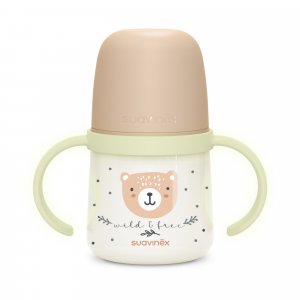 Biberon à anses bébé 150 ml wild&ampfree marron Suavinex