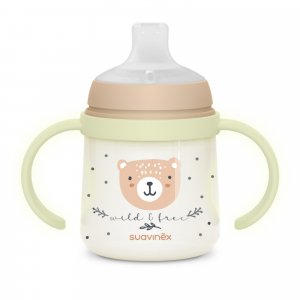 Biberon à anses bébé 150 ml wild&ampfree marron Suavinex