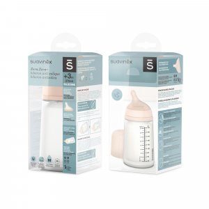Biberon 270 ml anti-colique zerø.zerø débit moyen fair Suavinex