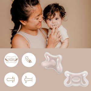 Coffret 4 biberons zerø.zerø et boîte dosseuse vert Suavinex