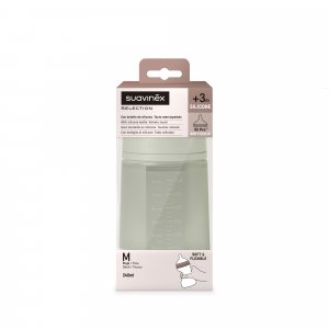 Biberon silicone 240 ml avec tétine sx pro m colour essence vert Suavinex