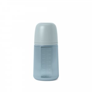 Biberon silicone 240 ml avec tétine sx pro m colour essence bleu Suavinex