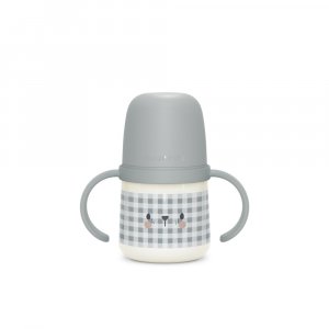 Biberon à anses silicone 150 ml night&day ours Suavinex