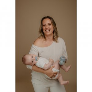 Biberon à anses silicone 150 ml night&day ours Suavinex