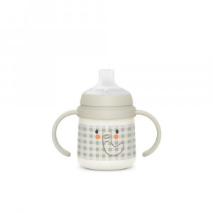 Biberon à anses silicone 150 ml night&day éléphant Suavinex