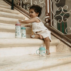 Biberon 270 ml anti-colique avec tétine sx pro débit moyen walk in the park vert Suavinex