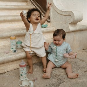 Biberon 270 ml anti-colique avec tétine sx pro débit moyen walk in the park vert Suavinex