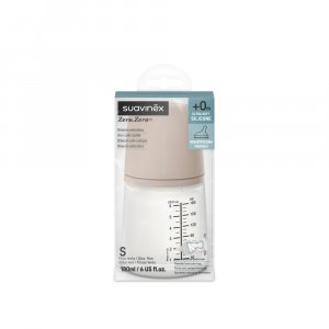 Biberon 180 ml anti-colique zerø.zerø débit lent medium Suavinex