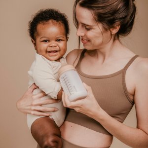 Biberon 270 ml anti-colique zerø.zerø débit moyen medium Suavinex