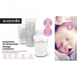Lot de 10 pots de conservation 200 ml Suavinex