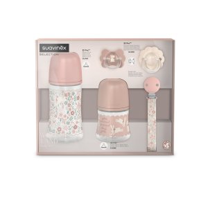 Coffret naissance bébé welcome baby wonderland rose Suavinex