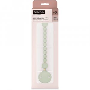 Attache sucette silicone colour essence vert Suavinex