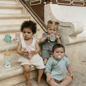 Attache sucette ruban walk in the park jaune Suavinex