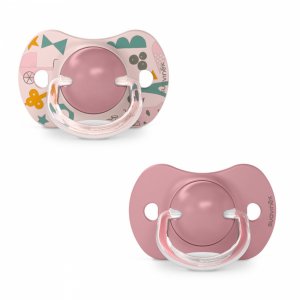 Lot de 2 sucettes symétriques sx pro walk in the park nude 18 mois et + Suavinex