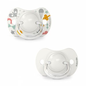 Lot de 2 sucettes symétriques sx pro walk in the park gris 0-6 mois Suavinex