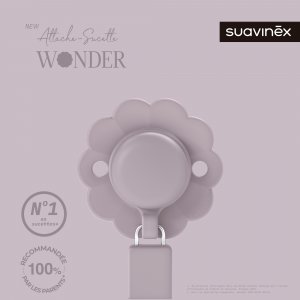 Attache sucette silicone wonder mist lavande Suavinex