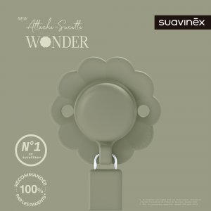 Attache sucette silicone wonder hedge green Suavinex