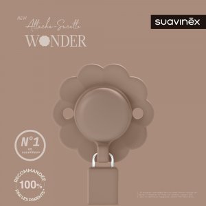 Attache sucette silicone wonder raw umber Suavinex