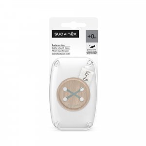 Attache sucette bébé ruban birdies vert Suavinex