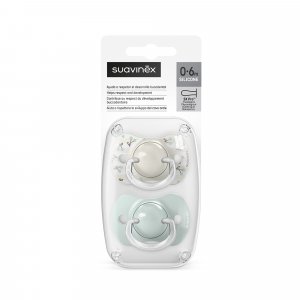 Lot de 2 sucettes symétriques sx pro birdies 0-6 mois vert Suavinex