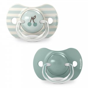 Lot de 2 sucettes symétriques sx pro birdies 18 mois et + vert Suavinex