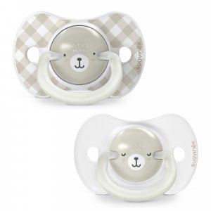 Lot de 2 sucettes symétriques sx pro wild&ampfree 6-18 mois gris Suavinex