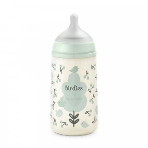 Coffret nouveau-né bébé birdies avec biberons et sucette sx pro vert Suavinex