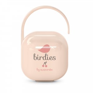 Porte sucette bébé birdies rose Suavinex