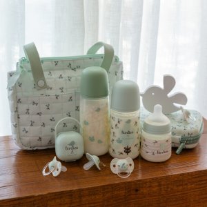 Porte sucette bébé birdies vert Suavinex