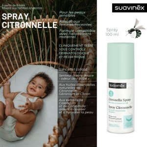 Spray anti-moustique à la citronnelle 100 ml Suavinex