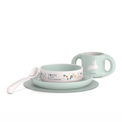 Coffret repas bébé wonderland vert