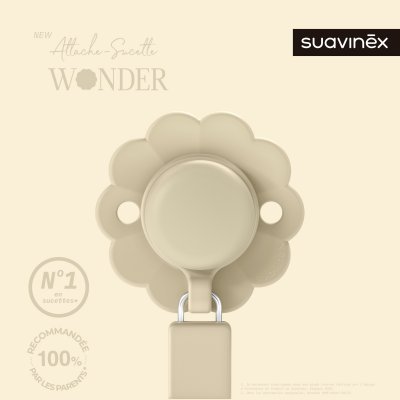 Attache sucette silicone wonder whitecap gray