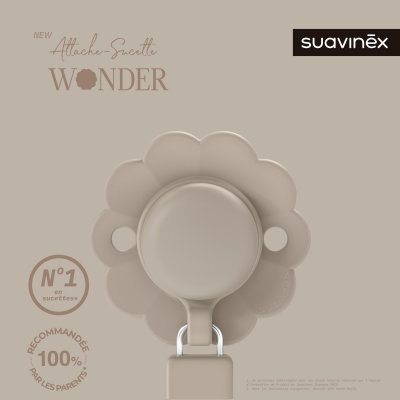 Attache sucette silicone wonder gray cloud