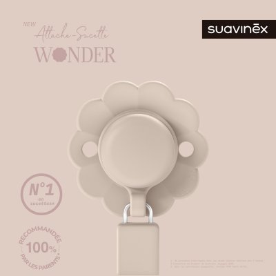 Attache sucette silicone wonder mauve chalk
